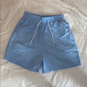 Pastel Blue Athletic Shorts COMMENT TO NEGOTIATE